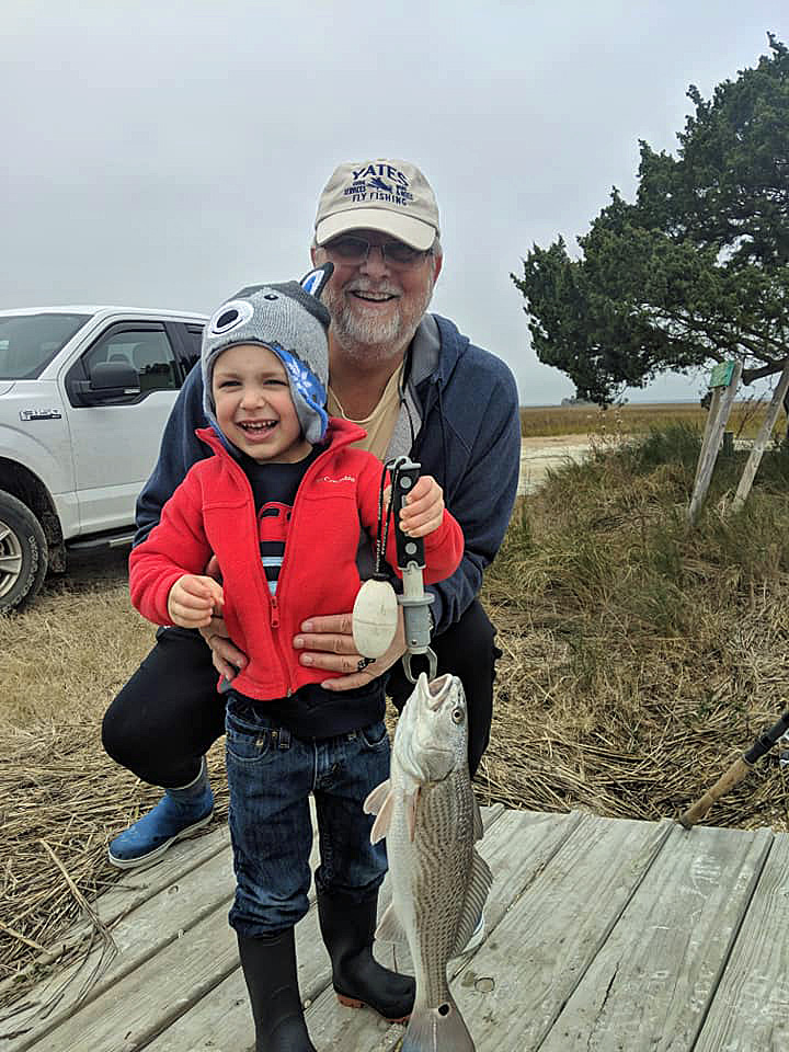 liam and paredfishing at hobcaw dec 2018